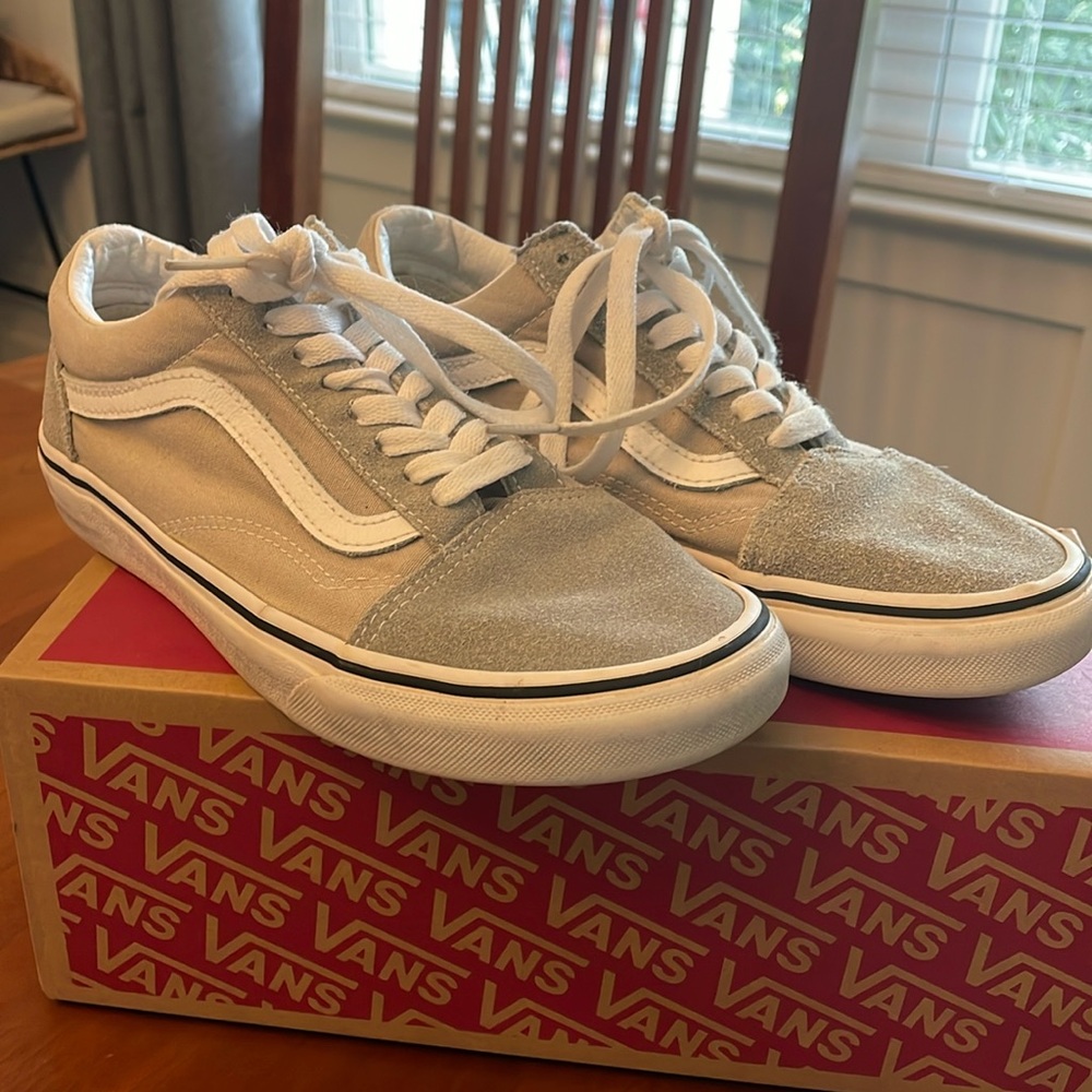 Old school vans drizzle/ true white unisex